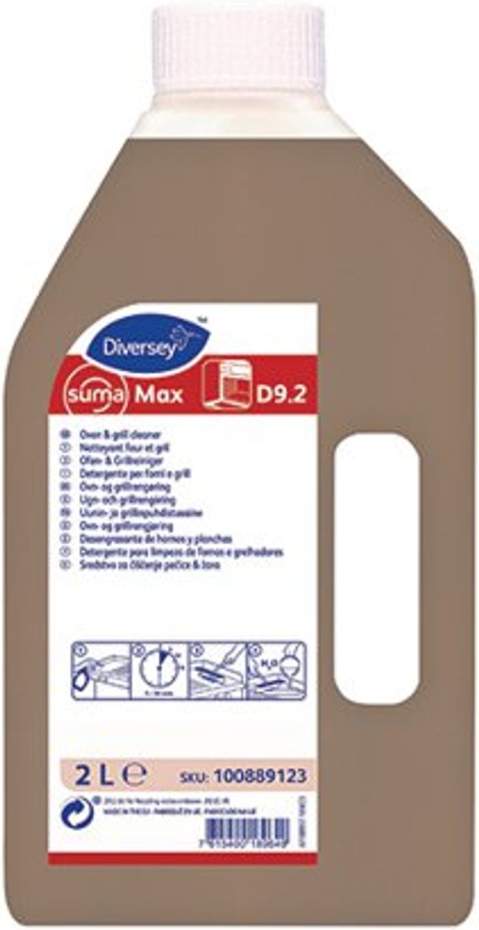 Office Monster | Suma Diversey Suma Max D9.2 Oven and Grill Cleaner 2 Litre (Pack of 6) 100889123 Suma Diversey Suma Max D9.2 Oven and Grill Cleaner 2 Litre (Pack of 6) 100889123