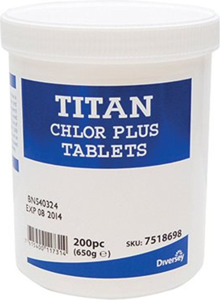 Office Monster | Titan Titan Chlor + Chlorine Tabs (Pack of 200) 7518698 Titan Titan Chlor + Chlorine Tabs (Pack of 200) 7518698