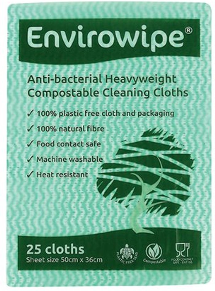 Office Monster | Envirowipe Envirowipe Antibacterial Cleaning Cloths 500x360mm Green (Pack of 25) EWF152 Envirowipe Envirowipe Antibacterial Cleaning Cloths 500x360mm Green (Pack of 25) EWF152