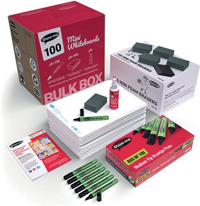 Office Monster | Show-me Show-Me Whiteboard A4 Plain (Pack of 100) B/SMB Show-me Show-Me Whiteboard A4 Plain (Pack of 100) B/SMB