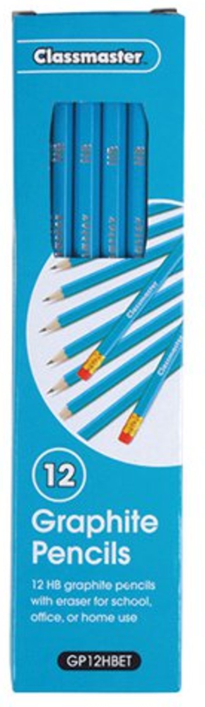 Office Monster | Classmaster Classmaster HB Pencil Eraser Tip (Pack of 12) GP12HBET Classmaster Classmaster HB Pencil Eraser Tip (Pack of 12) GP12HBET