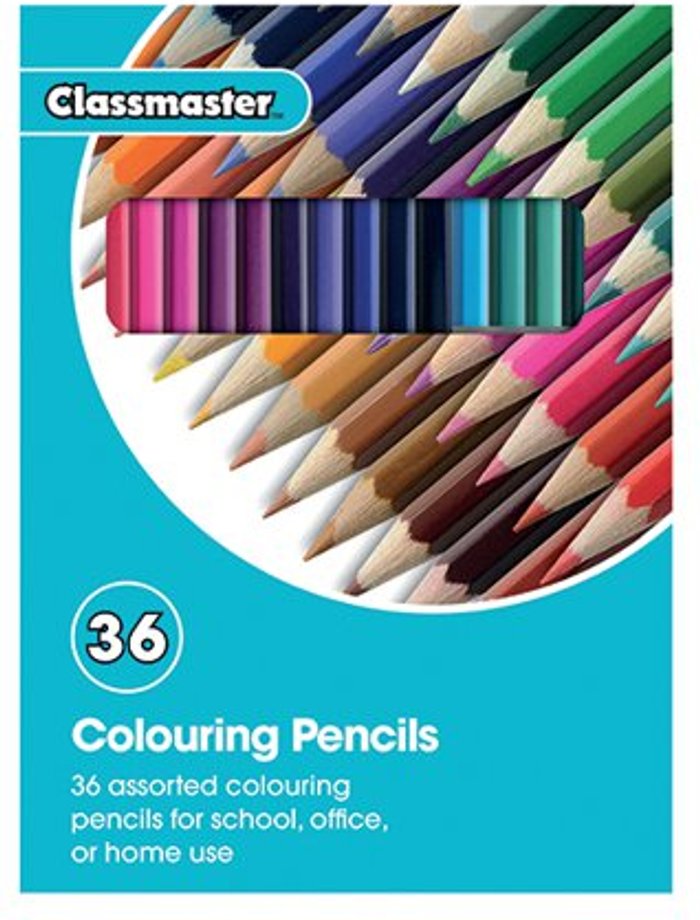 Office Monster | Classmaster Classmaster Colouring Pencils Assorted (Pack of 36) CPW36 Classmaster Classmaster Colouring Pencils Assorted (Pack of 36) CPW36