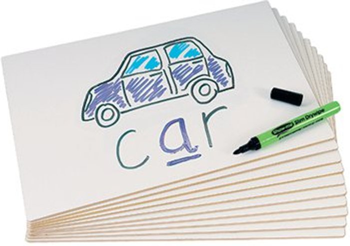 Office Monster | Show-me Show-me MDF Drywipe Board Plain (Pack of 10) PFB10 Show-me Show-me MDF Drywipe Board Plain (Pack of 10) PFB10