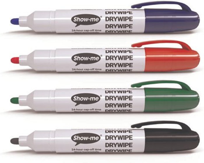 Office Monster | Show-me Show-me Teacher Drywipe Marker Assorted (Pack of 4) STM4 Show-me Show-me Teacher Drywipe Marker Assorted (Pack of 4) STM4