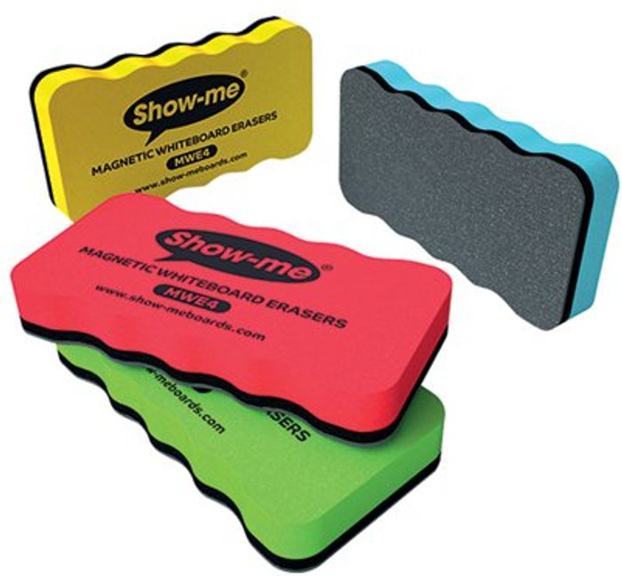 Office Monster | Show-me Show-me Magnetic Whiteboard Eraser Assorted (Pack of 4) MWE4 Show-me Show-me Magnetic Whiteboard Eraser Assorted (Pack of 4) MWE4