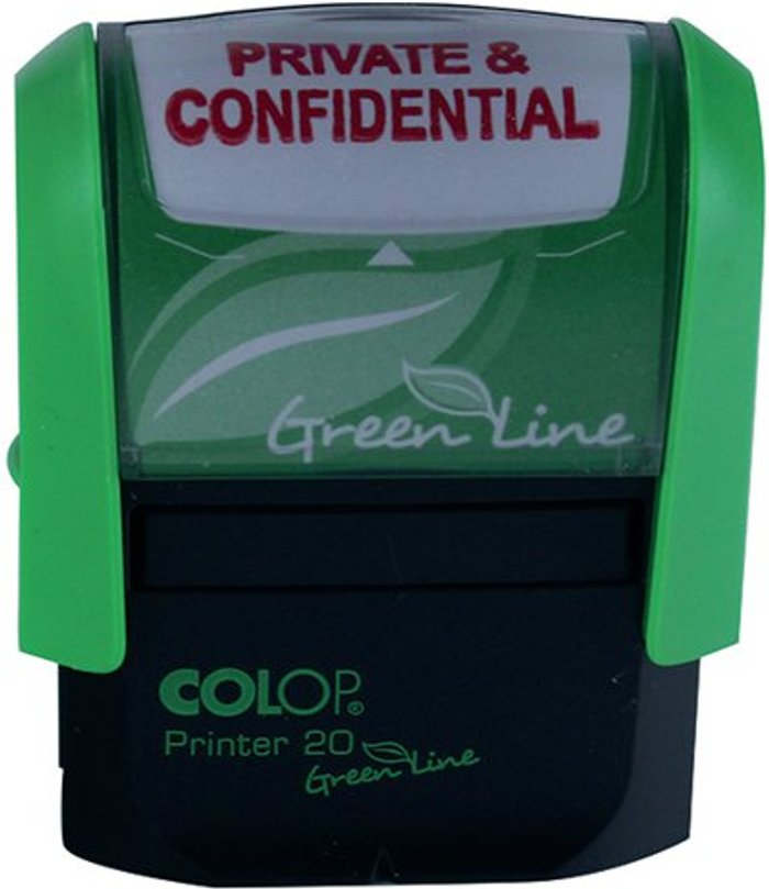 Office Monster | Colop Colop Green Line Word Stamp Private and Confidential Red P20GLPRI Colop Colop Green Line Word Stamp Private and Confidential Red P20GLPRI