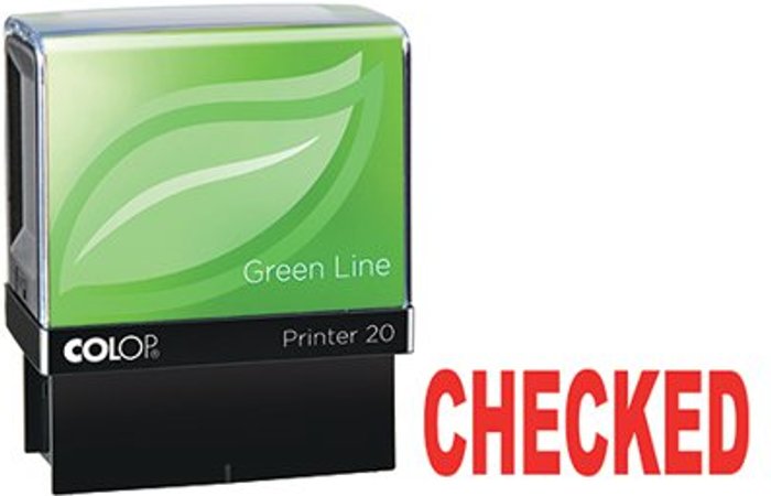 Office Monster | Colop Colop Green Line Word Stamp Checked Red C144837CHE Colop Colop Green Line Word Stamp Checked Red C144837CHE