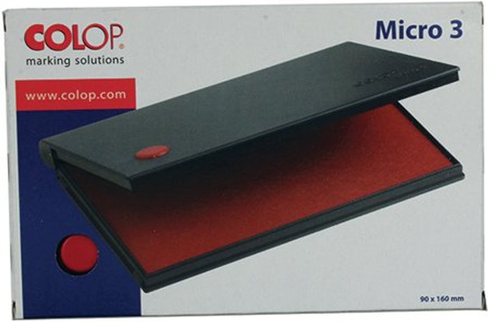 Office Monster | Colop Colop Micro 3 Stamp Pad Red MICRO3RD Colop Colop Micro 3 Stamp Pad Red MICRO3RD