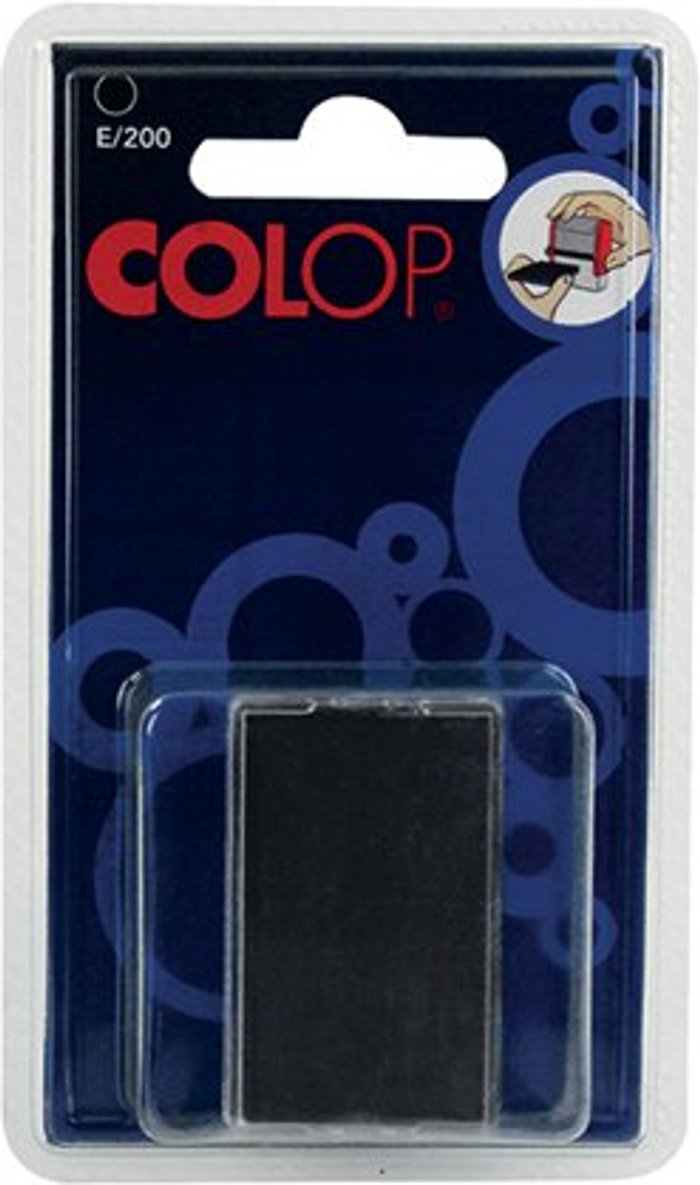 Office Monster | Colop Colop E/200 Replacement Ink Pad Black (Pack of 2) E200BK Colop Colop E/200 Replacement Ink Pad Black (Pack of 2) E200BK