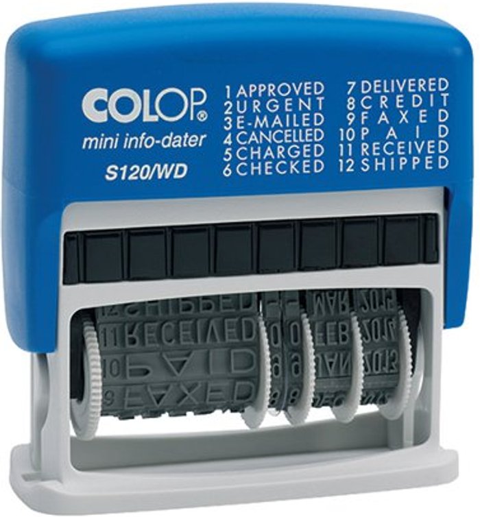 Office Monster | Colop COLOP Self Inking Dial-A-Phrase Dater S120WD Colop COLOP Self Inking Dial-A-Phrase Dater S120WD