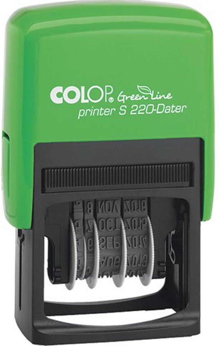 Office Monster | Colop COLOP S220 Green Line Date Stamp 15520050 Colop COLOP S220 Green Line Date Stamp 15520050