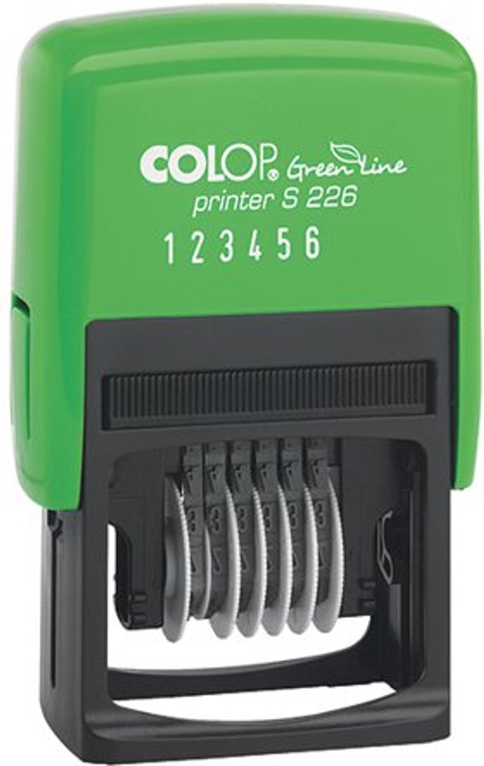 Office Monster | Colop COLOP S226 Green Line Numbering Stamp GLS226 Colop COLOP S226 Green Line Numbering Stamp GLS226