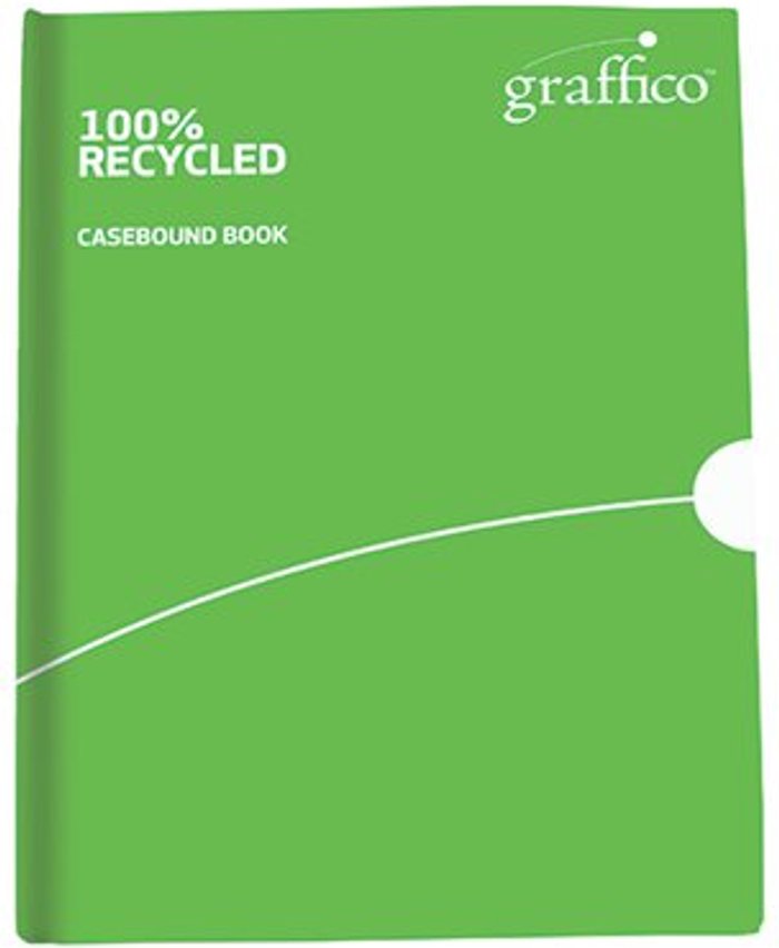 Office Monster | Graffico Graffico Recycled Casebound Notebook 160 Pages A4 EN08054 Graffico Graffico Recycled Casebound Notebook 160 Pages A4 EN08054
