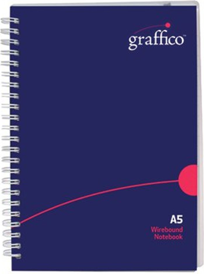 Office Monster | Graffico Graffico Hard Cover Wirebound Notebook 160 Pages A5 EN08814 Graffico Graffico Hard Cover Wirebound Notebook 160 Pages A5 EN08814