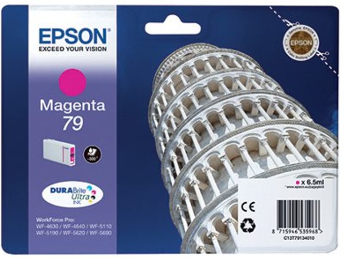 Office Monster | Epson Epson 79 Ink Cartridge DURABrite Ultra Tower of Pisa Magenta C13T79134010 Epson Epson 79 Ink Cartridge DURABrite Ultra Tower of Pisa Magenta C13T79134010
