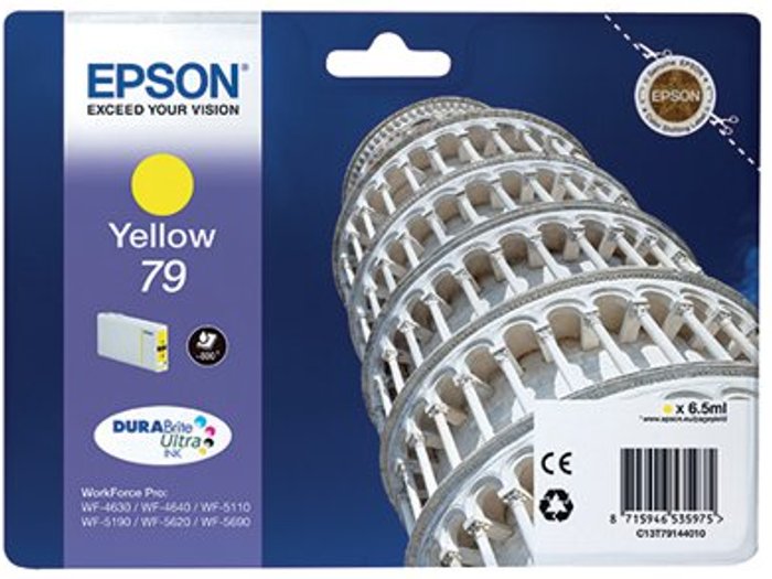 Office Monster | Epson Epson 79 Ink Cartridge DURABrite Ultra Tower of Pisa Yellow C13T79144010 Epson Epson 79 Ink Cartridge DURABrite Ultra Tower of Pisa Yellow C13T79144010