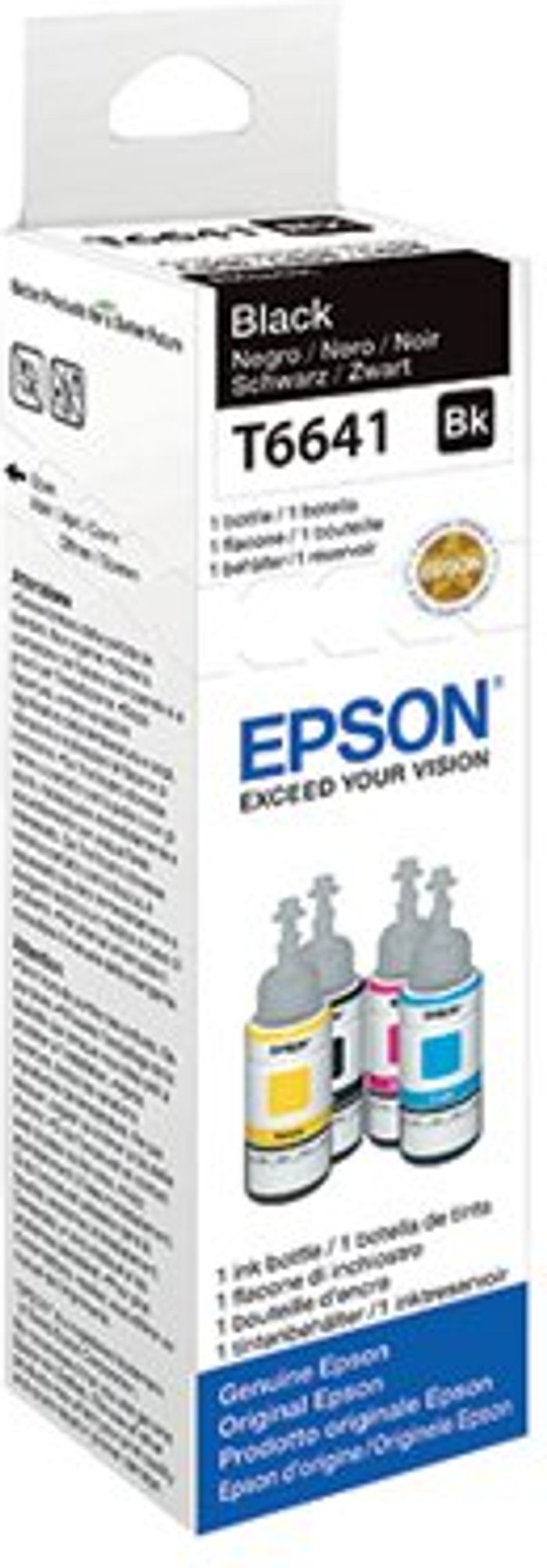 Office Monster | Epson EPSON T6641 Black Ecotank Ink Bottle - 70 ml Epson EPSON T6641 Black Ecotank Ink Bottle - 70 ml