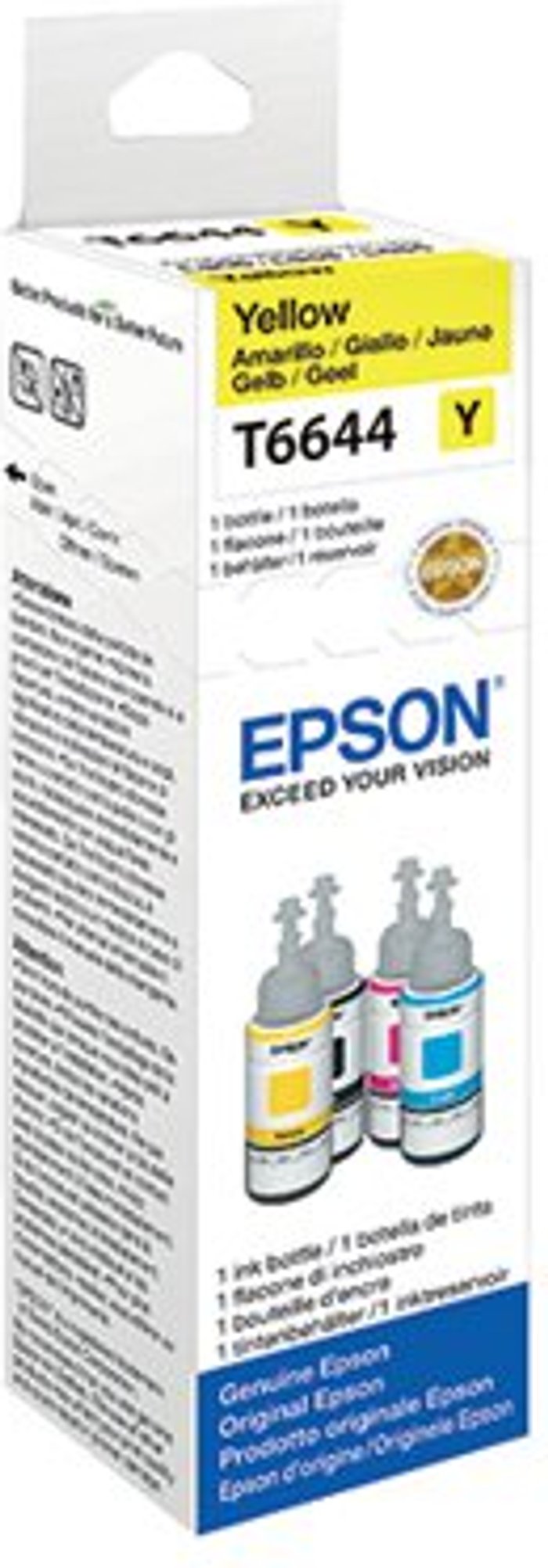 Office Monster | Epson EPSON T6644 Yellow Ecotank Ink Bottle - 70 ml Epson EPSON T6644 Yellow Ecotank Ink Bottle - 70 ml