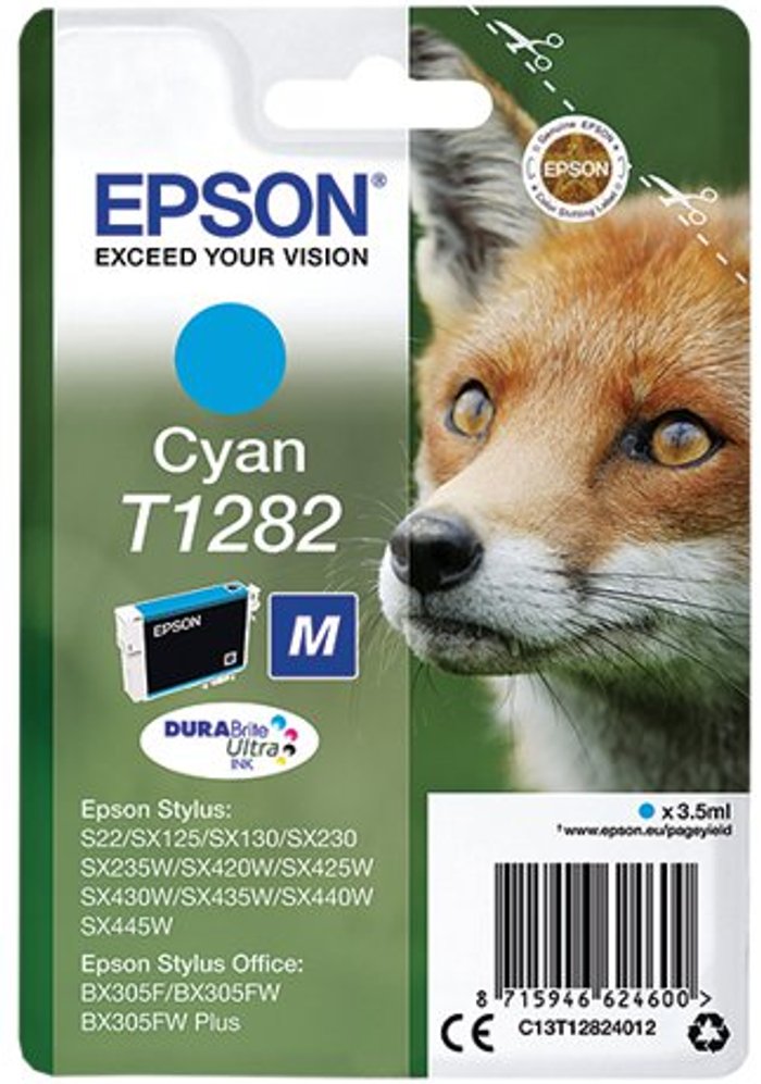 Office Monster | Epson Epson Singlepack Cyan T1282 DURABrite Ultra Ink Epson Epson Singlepack Cyan T1282 DURABrite Ultra Ink