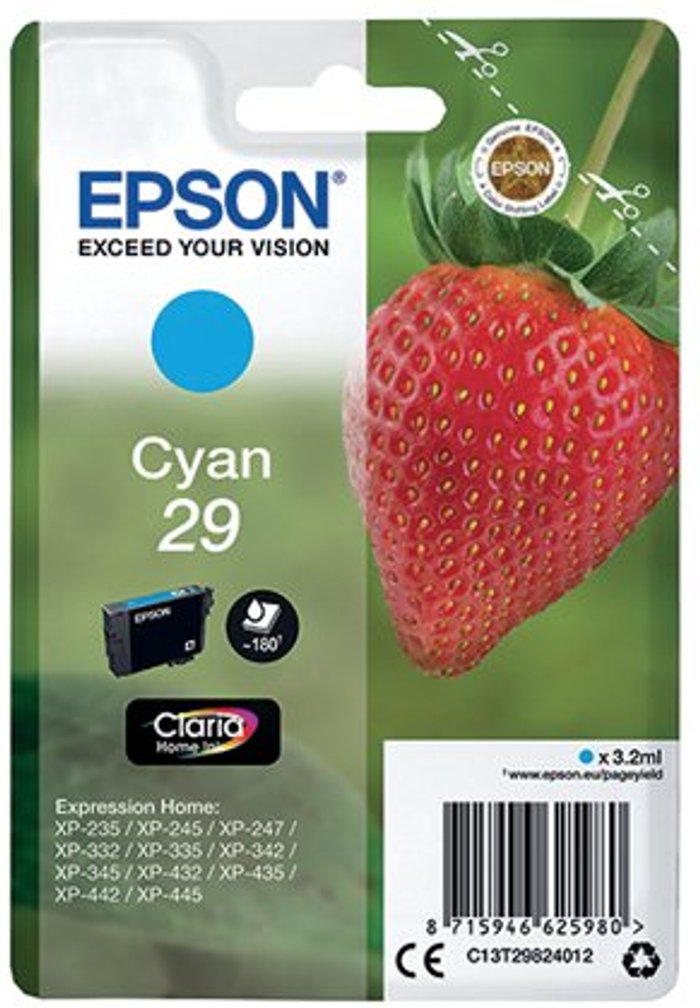 Office Monster | Epson Epson Singlepack Cyan 29 Claria Home Ink Epson Epson Singlepack Cyan 29 Claria Home Ink