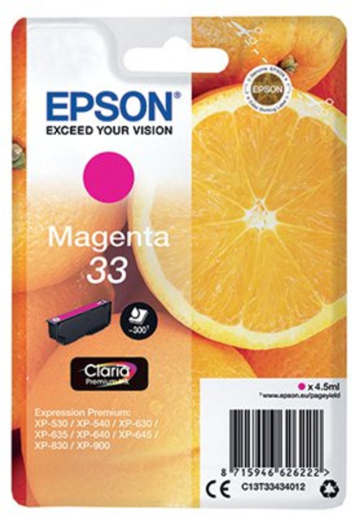 Office Monster | Epson EPSON No. 33 Oranges Magenta Ink Cartridge Epson EPSON No. 33 Oranges Magenta Ink Cartridge