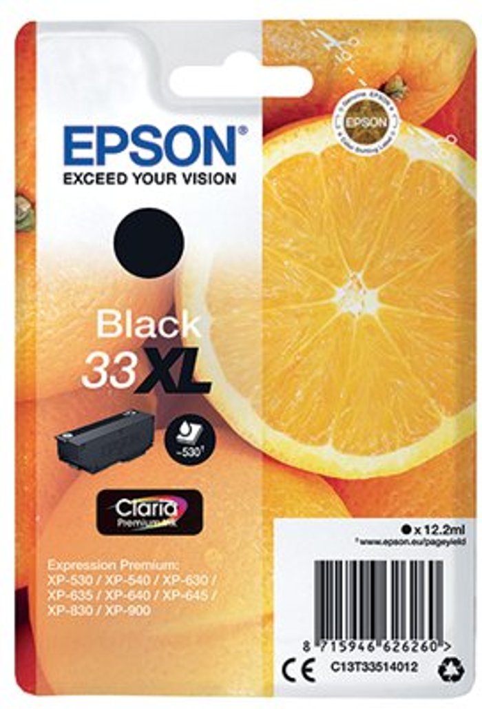 Office Monster | Epson EPSON No. 33 Oranges XL Black Ink Cartridge Epson EPSON No. 33 Oranges XL Black Ink Cartridge
