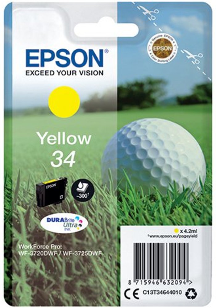 Office Monster | Epson EPSON Golf Ball 34 Yellow Ink Cartridge Epson EPSON Golf Ball 34 Yellow Ink Cartridge