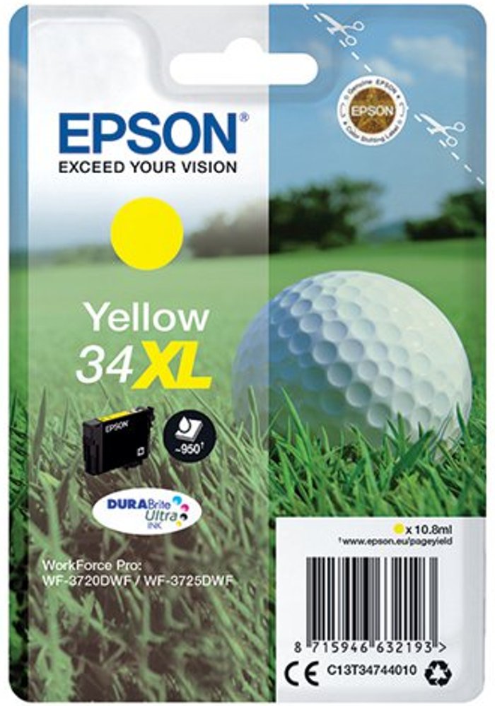 Office Monster | Epson Epson 34XL - XL - yellow - original - ink cartridge Epson Epson 34XL - XL - yellow - original - ink cartridge
