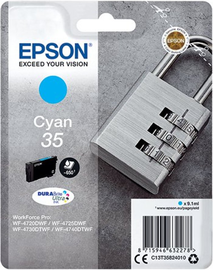 Office Monster | Epson Epson 35 - cyan - original - ink cartridge Epson Epson 35 - cyan - original - ink cartridge