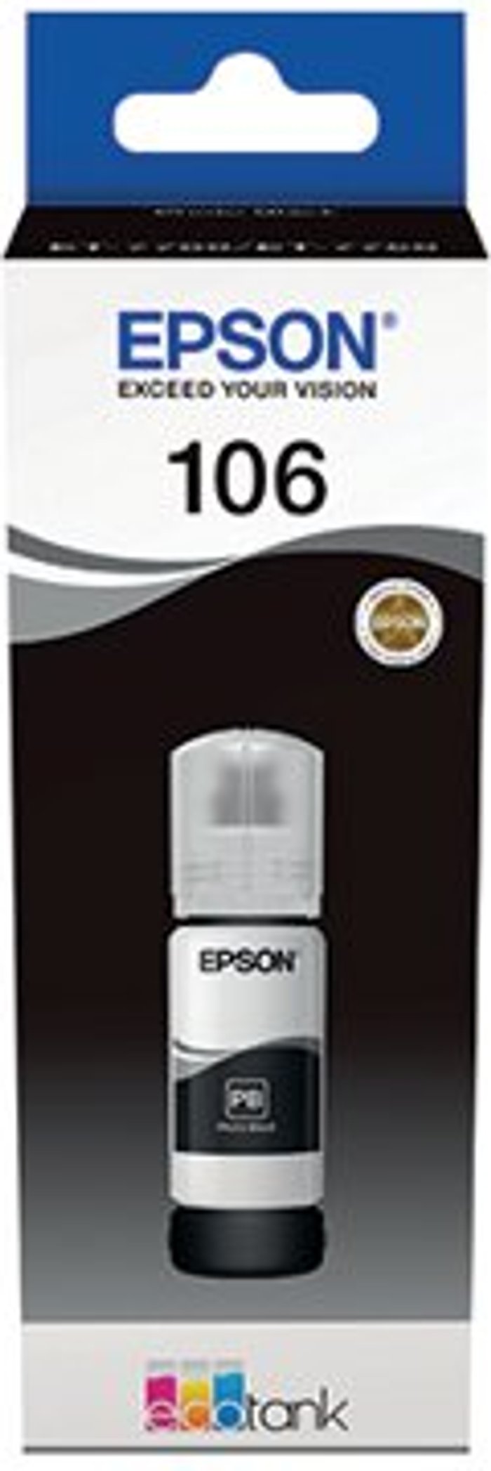 Office Monster | Epson Epson 106 Ink Bottle EcoTank Photo Black C13T00R140 Epson Epson 106 Ink Bottle EcoTank Photo Black C13T00R140