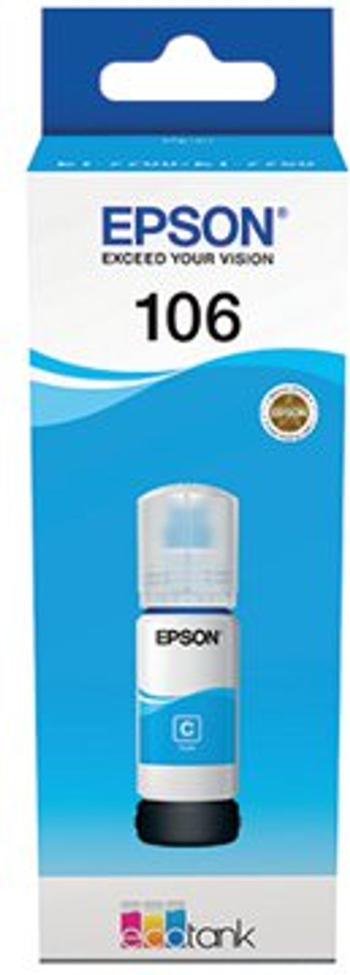 Office Monster | Epson Epson 106 Ink Bottle EcoTank Cyan C13T00R240 Epson Epson 106 Ink Bottle EcoTank Cyan C13T00R240