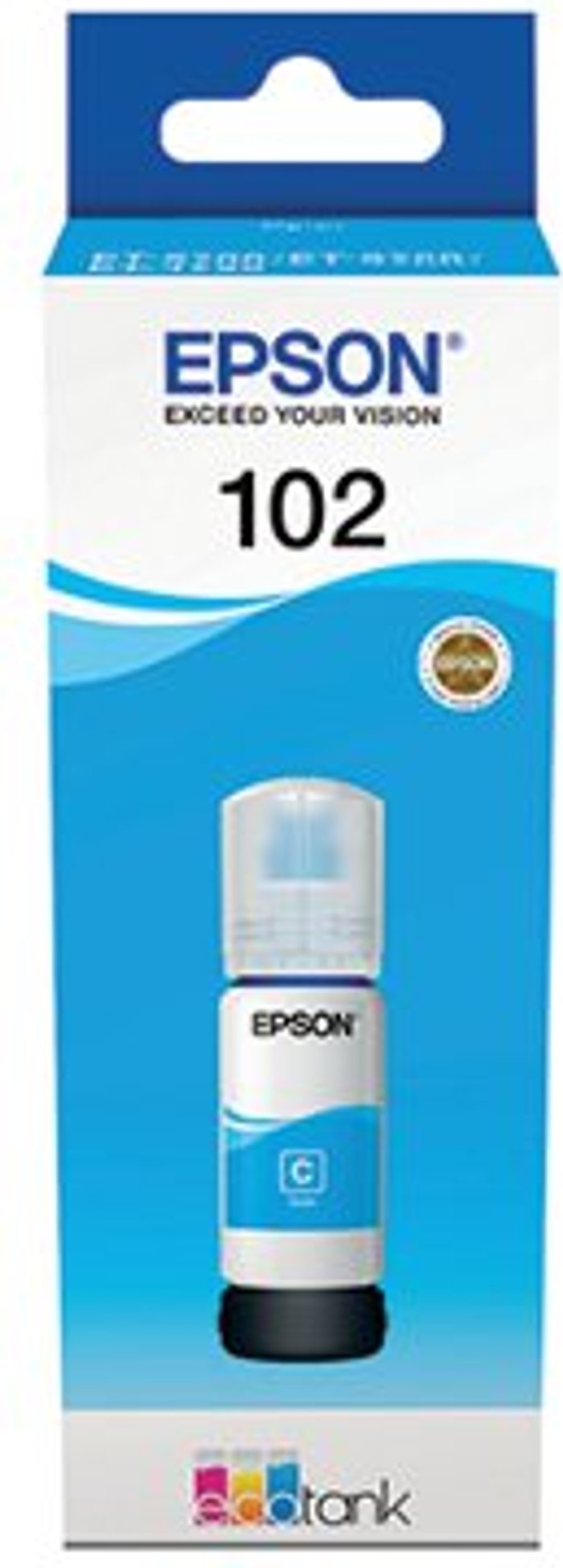 Office Monster | Epson EPSON Ecotank 102 Cyan Ink Bottle Epson EPSON Ecotank 102 Cyan Ink Bottle