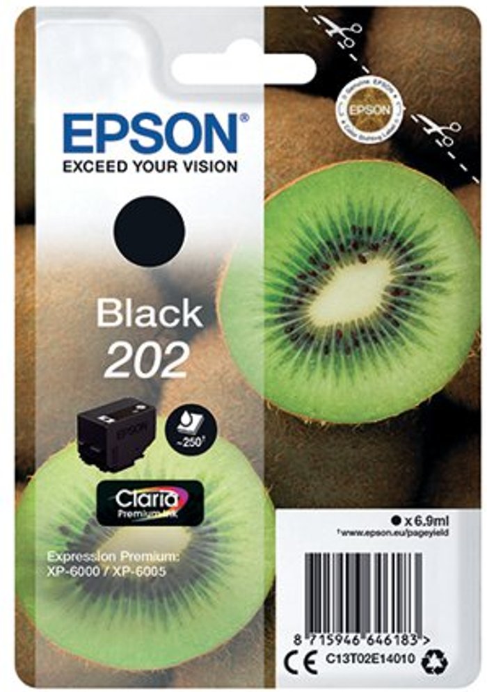 Office Monster | Epson EPSON 202 Kiwi Black Ink Cartridge Epson EPSON 202 Kiwi Black Ink Cartridge