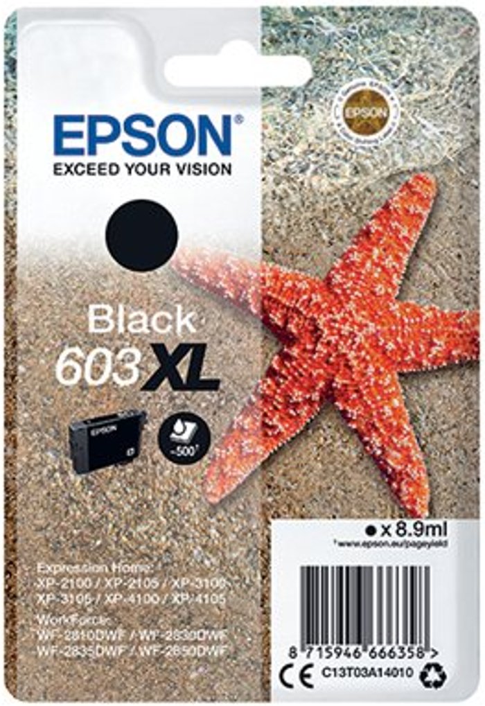 Office Monster | Epson EPSON 603 XL Starfish Black Ink Cartridge Epson EPSON 603 XL Starfish Black Ink Cartridge