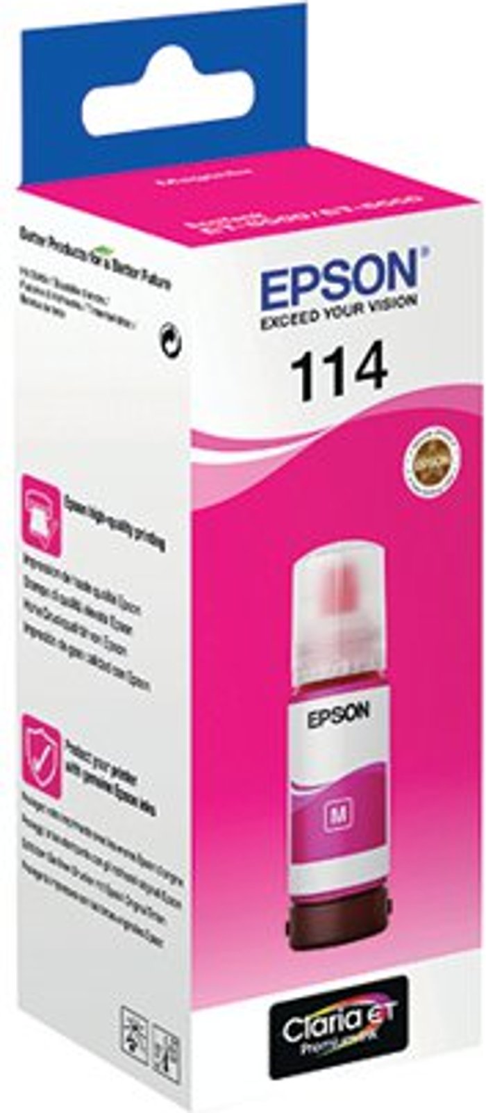 Office Monster | Epson Epson Epson 114 Magenta EcoTank Standard Capacity Ink Cartridge 70ml - C13T07B34 - Magenta Epson Epson Epson 114 Magenta EcoTank Standard Capacity Ink Cartridge 70ml - C13T07B34 - Magenta