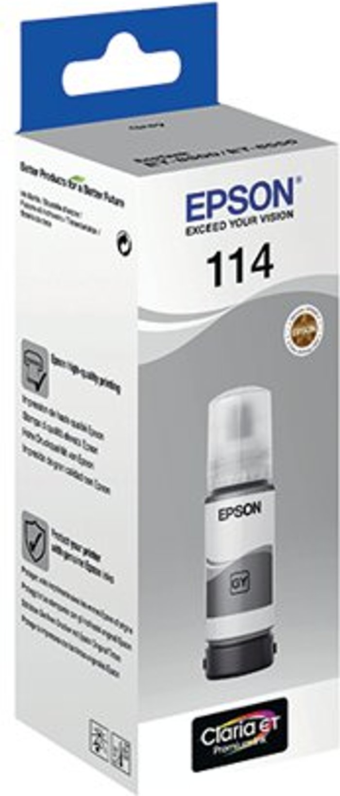 Office Monster | Epson Epson 114 Ecotank Grey Ink Bottle C13T07B540 Epson Epson 114 Ecotank Grey Ink Bottle C13T07B540