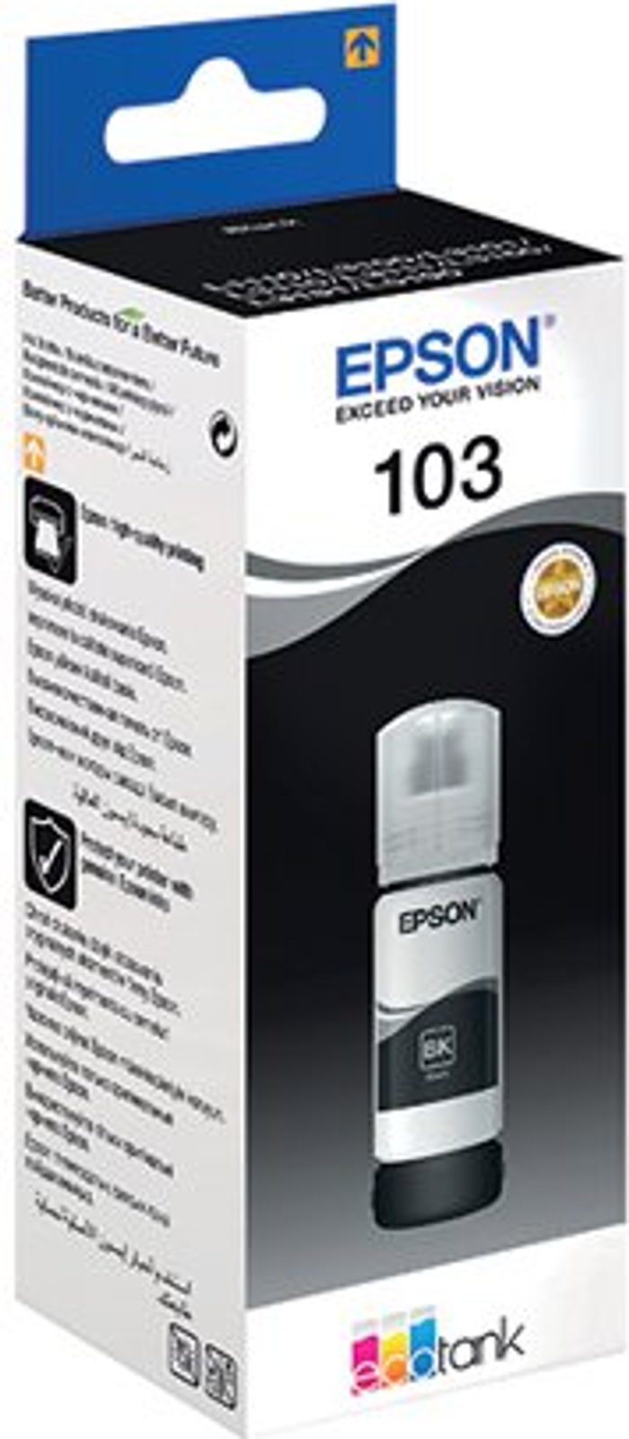 Office Monster | Epson Epson 103 EcoTank Black Ink Bottle WE C13T00S14A10 Epson Epson 103 EcoTank Black Ink Bottle WE C13T00S14A10