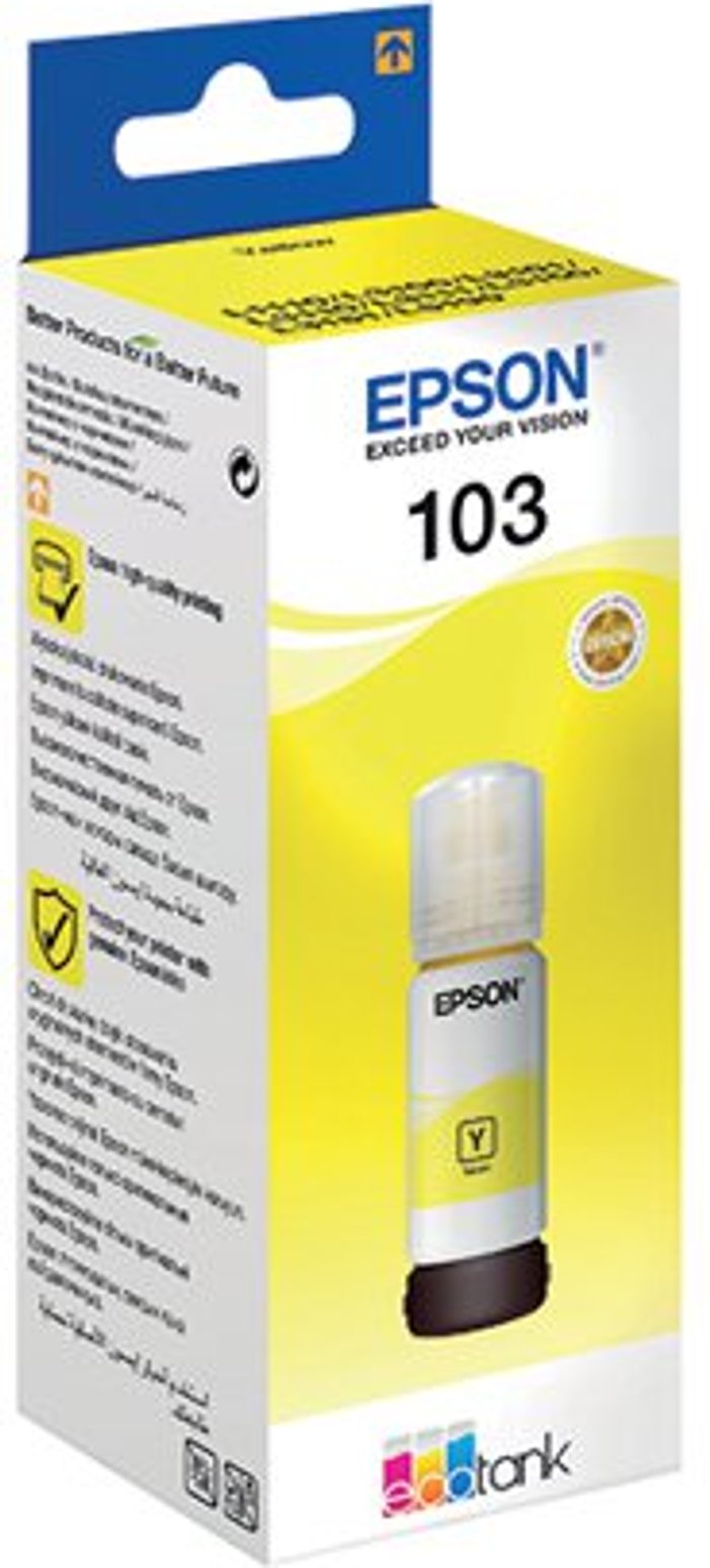 Office Monster | Epson Epson 103 Ink Bottle EcoTank Yellow C13T00S44A10 Epson Epson 103 Ink Bottle EcoTank Yellow C13T00S44A10