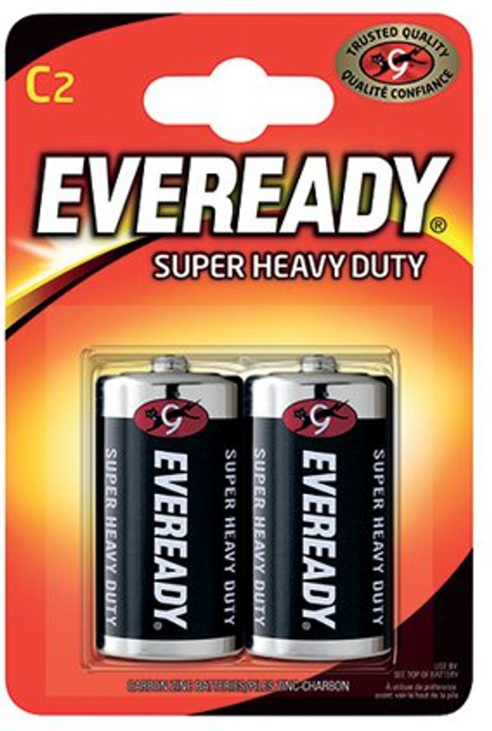 Office Monster | Eveready Eveready Super Heavy Duty C Batteries (Pack of 2) R14B2UP Eveready Eveready Super Heavy Duty C Batteries (Pack of 2) R14B2UP