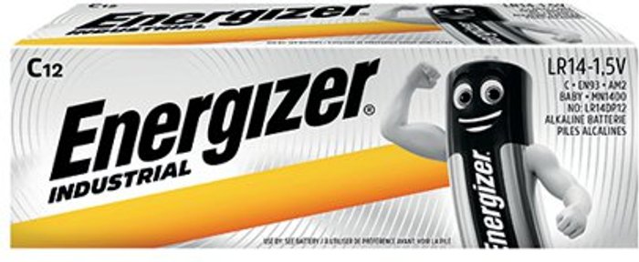 Office Monster | Energizer Energizer C Industrial Batteries (Pack of 12) 636107 Energizer Energizer C Industrial Batteries (Pack of 12) 636107