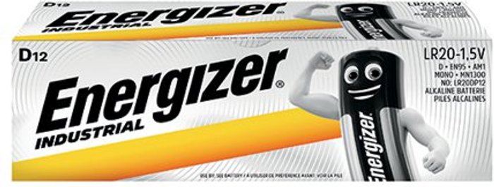 Office Monster | Energizer Energizer D Industrial Batteries (Pack of 12) 636108 Energizer Energizer D Industrial Batteries (Pack of 12) 636108
