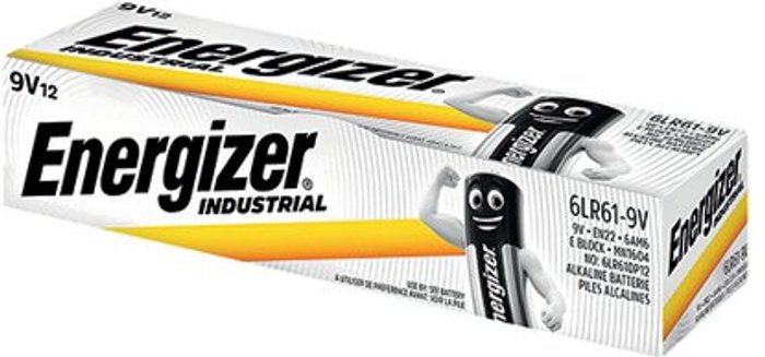 Office Monster | Energizer Energizer 9V Industrial Batteries (Pack of 12) 636109 Energizer Energizer 9V Industrial Batteries (Pack of 12) 636109