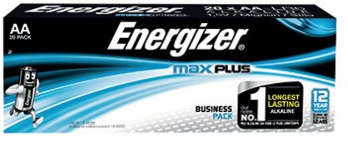 Office Monster | Energizer Energizer Max Plus AA Batteries (Pack of 20) E301323500 Energizer Energizer Max Plus AA Batteries (Pack of 20) E301323500