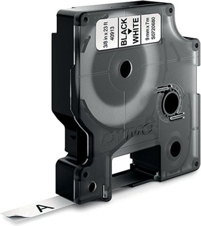 Office Monster | Dymo Dymo 40913 D1 LabelMaker Tape 9mm x 7m Black on White S0720680 Dymo Dymo 40913 D1 LabelMaker Tape 9mm x 7m Black on White S0720680
