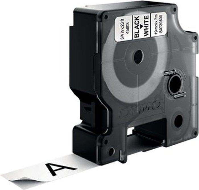 Office Monster | Dymo Dymo 45803 D1 LabelMaker Tape 19mm x 7m Black on White S0720830 Dymo Dymo 45803 D1 LabelMaker Tape 19mm x 7m Black on White S0720830