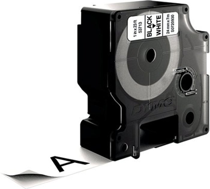 Office Monster | Dymo Dymo 53713 D1 Labelmaker Tape 24mm x 7m Black on White S0720930 Dymo Dymo 53713 D1 Labelmaker Tape 24mm x 7m Black on White S0720930