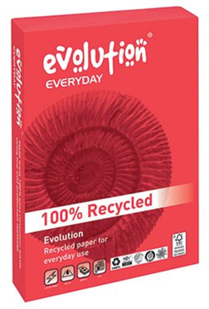 Office Monster | Evolution Evolution Everyday A3 Recycled Paper 80gsm White Ream (Pack of 500) EVE4280 Evolution Evolution Everyday A3 Recycled Paper 80gsm White Ream (Pack of 500) EVE4280