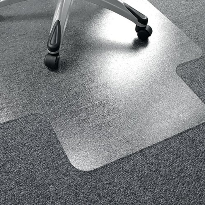 Office Monster | Floortex Advantagemat PVC Lipped Chair Mat - Clear / Carpet / 90x 120cm Floortex Advantagemat PVC Lipped Chair Mat - Clear / Carpet / 90x 120cm