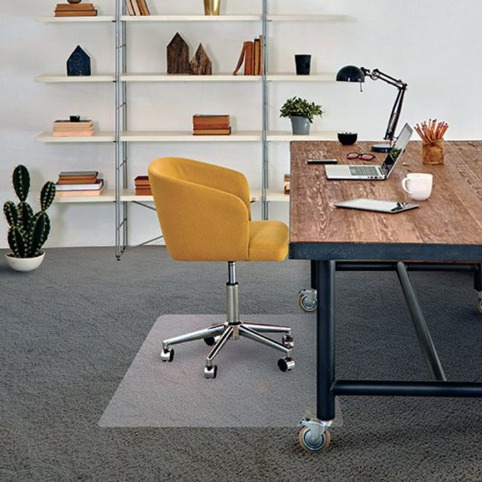 Office Monster | Cleartex Floortex Advantagemat PVC Rectangular Chair Mat for Carpets up to 6mm 1500x1200x22mm Clear 1115225EV Cleartex Floortex Advantagemat PVC Rectangular Chair Mat for Carpets up to 6mm 1500x1200x22mm Clear 1115225EV