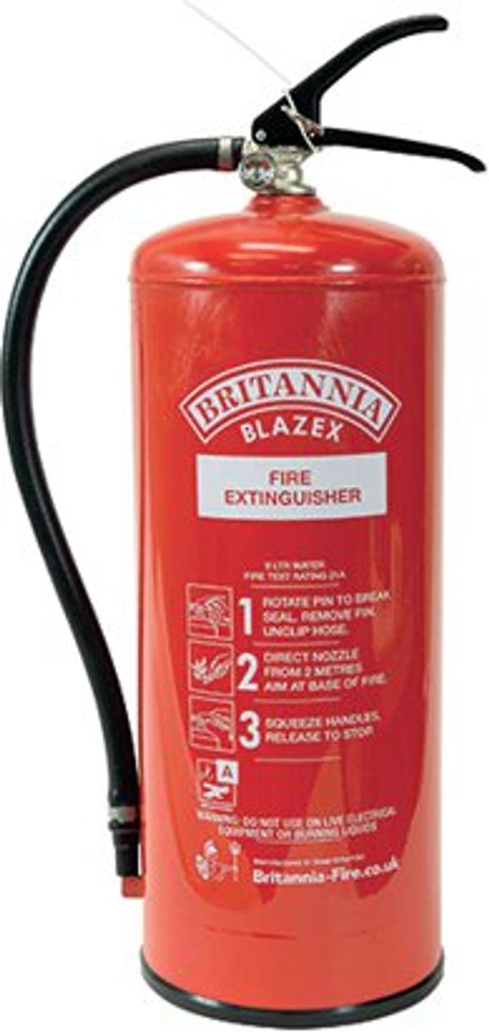 Office Monster | Fireking Fire Extinguisher Water 9 Litre (Certified to BS EN3, combats Class A fires) XWS9 Fireking Fire Extinguisher Water 9 Litre (Certified to BS EN3, combats Class A fires) XWS9